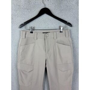 5.11 Tactical Pants Womens 6 Beige Stretch Utility Cargo Workwear Hiking Outdoor